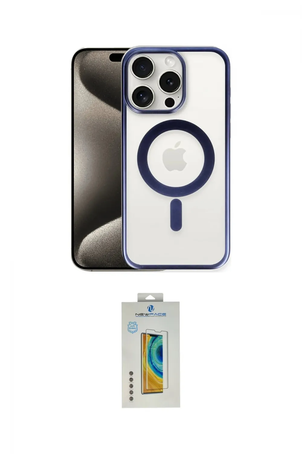 ieg™ iPhone 15 Pro Max Kılıf Siluet Çizgi Serisi - Siyah Polymer Nano Ekran Koruyucu