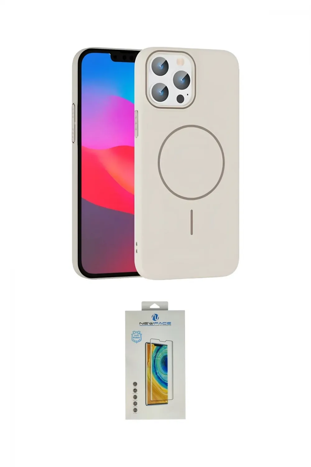 ieg™ iPhone 15 Pro Max Kılıf Siluet Doku Özel Seri - Siyah Polymer Nano Ekran Koruyucu