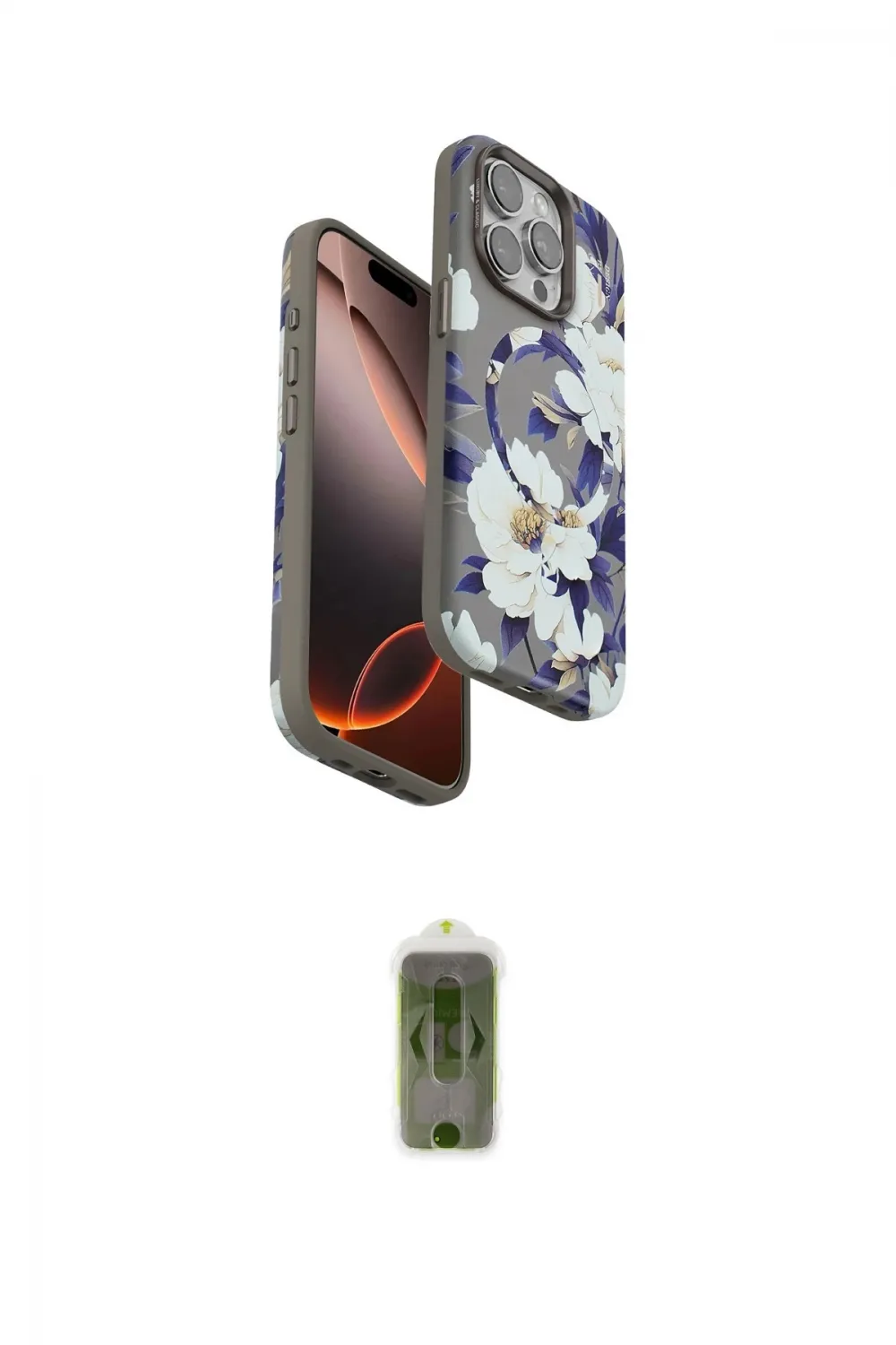 ieg™ iPhone 15 Pro Max Kılıf Siluet Doku - Siyah Joko Magic 5D Hayalet Cam