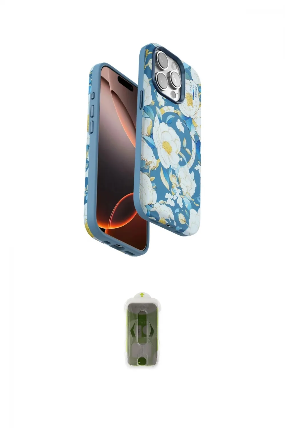 ieg™ iPhone 15 Pro Max Kılıf Siluet Doku - Siyah Joko Magic 5D Hayalet Cam