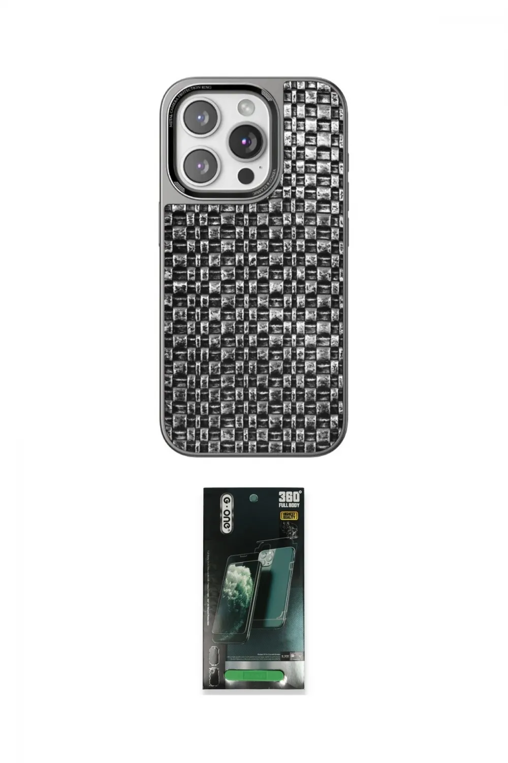 ieg™ iPhone 15 Pro Max Kılıf Siluet Form Serisi - Siyah 360 Mat Full Body Arka Koruyucu