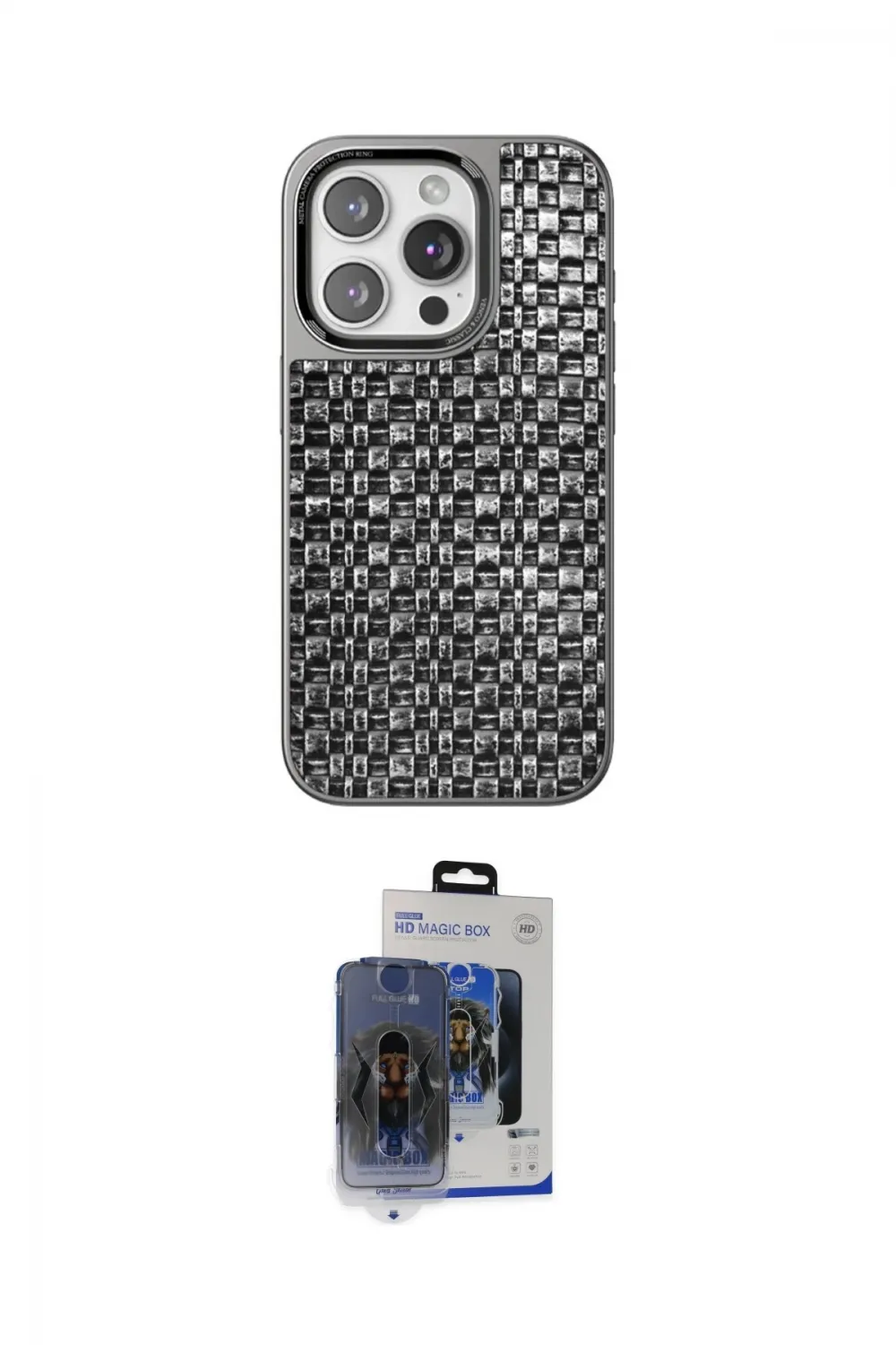 ieg™ iPhone 15 Pro Max Kılıf Siluet Form Serisi - Siyah Vanessa Magic Cam