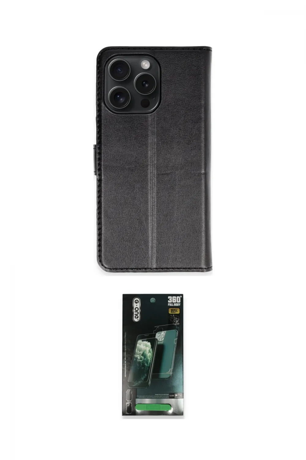 ieg™ iPhone 15 Pro Max Kılıf Siluet Işık Serisi - Şeffaf 360 Full Body Arka Koruyucu