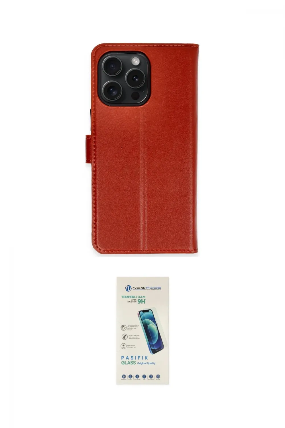 ieg™ iPhone 15 Pro Max Kılıf Siluet Işık Serisi - Şeffaf Pasifik Cam Ekran Koruyucu
