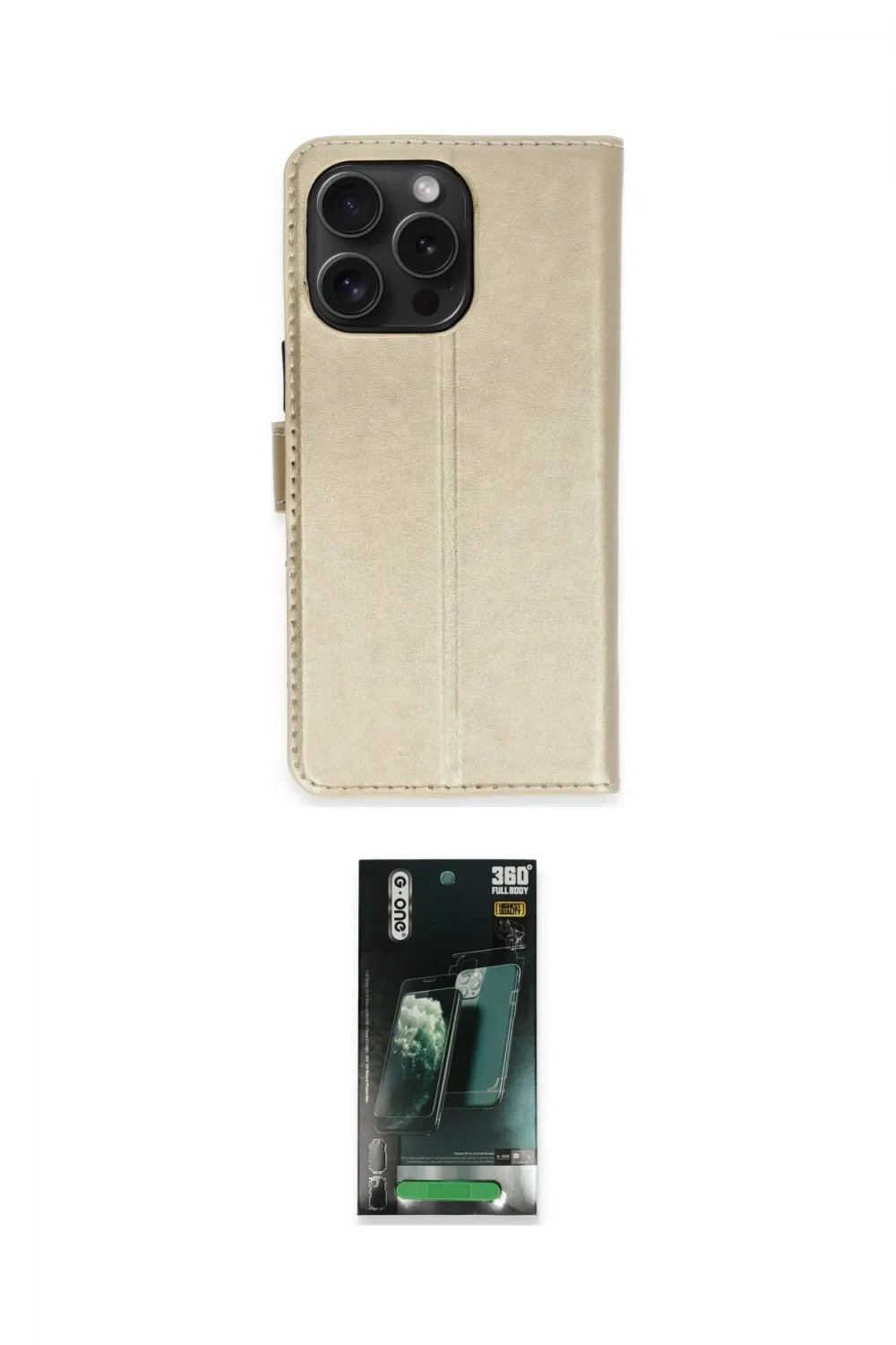 ieg™ iPhone 15 Pro Max Kılıf Siluet Işık Serisi - Siyah 360 Mat Full Body Arka Koruyucu