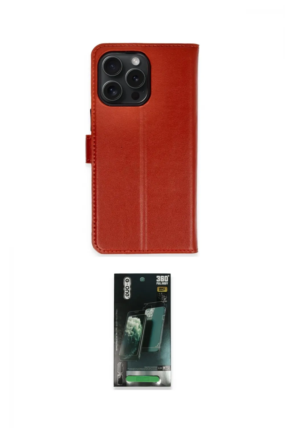 ieg™ iPhone 15 Pro Max Kılıf Siluet Işık Serisi - Siyah 360 Mat Full Body Arka Koruyucu
