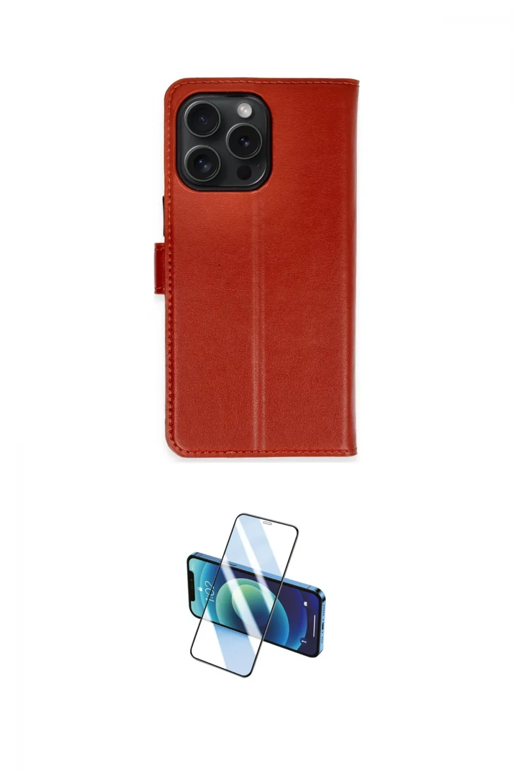 ieg™ iPhone 15 Pro Max Kılıf Siluet Işık Serisi - Siyah 3D Antistatik Seramik Nano Ekran Koruyucu
