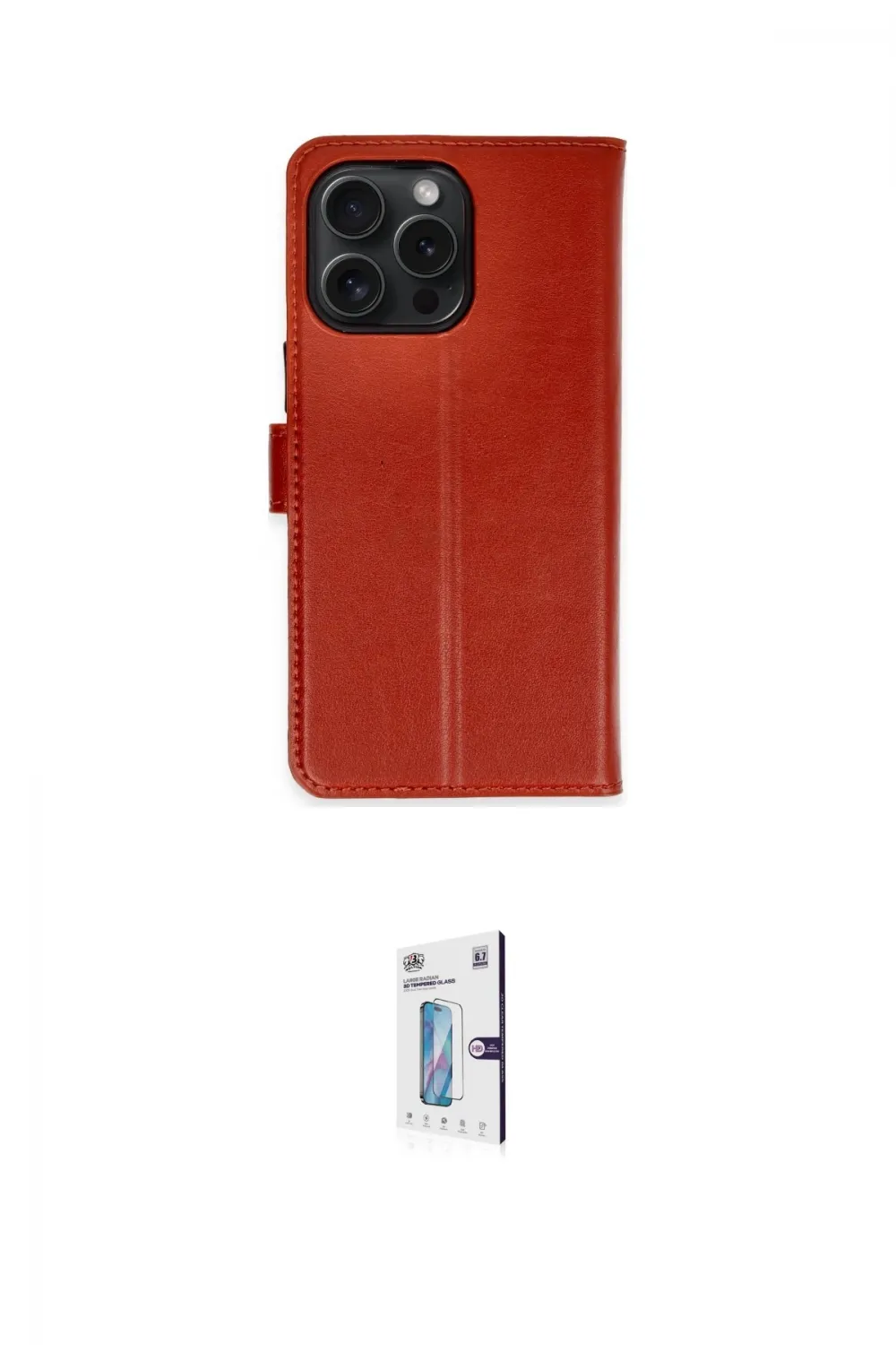 ieg™ iPhone 15 Pro Max Kılıf Siluet Işık Serisi - Siyah Bilvis 0.18mm Plus Cam Ekran Koruyucu