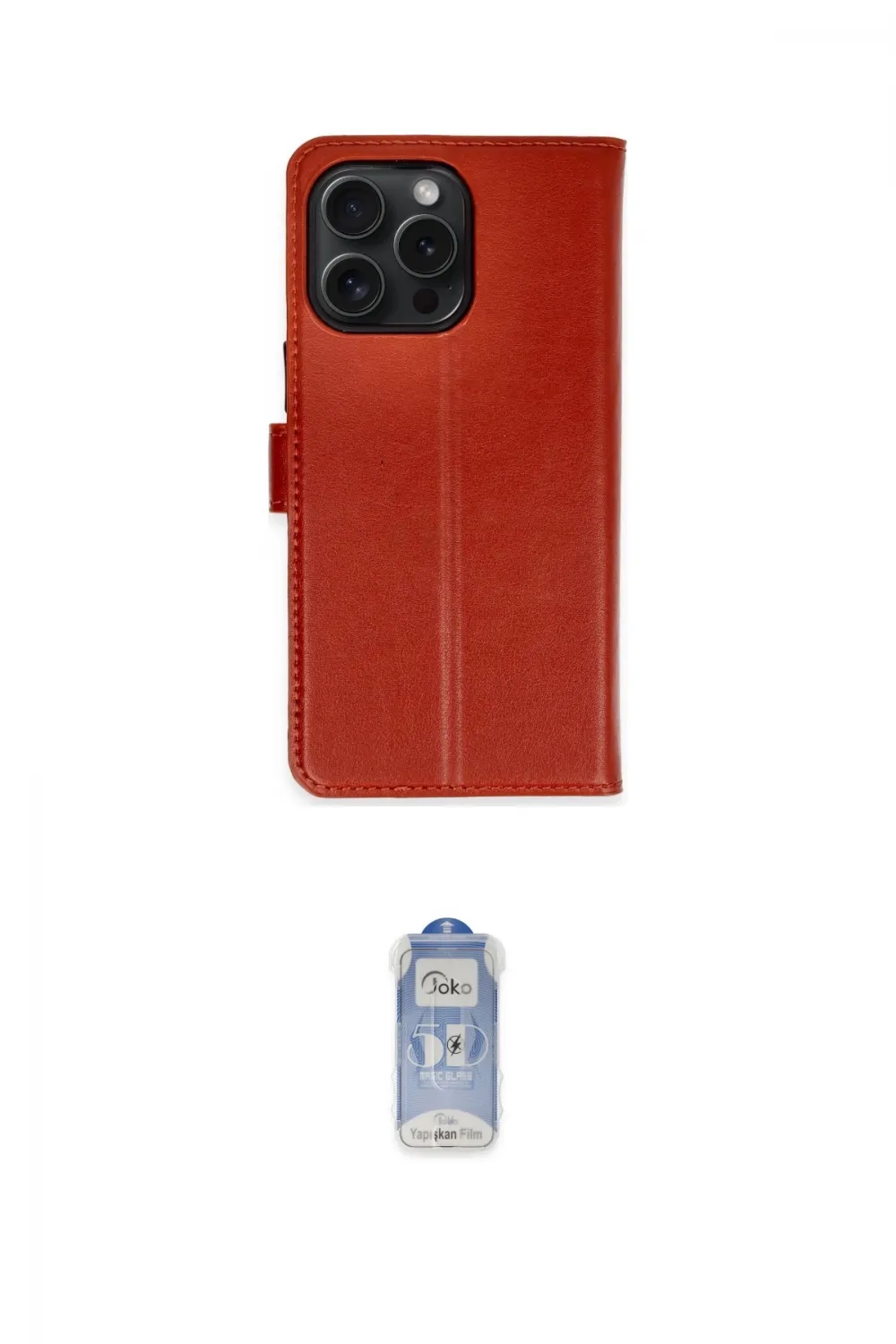 ieg™ iPhone 15 Pro Max Kılıf Siluet Işık Serisi - Siyah Joko Magic 5D Cam