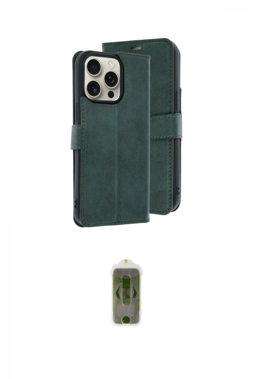 ieg™ iPhone 15 Pro Max Kılıf Siluet Işık Serisi - Siyah Joko Magic 5D Hayalet Cam
