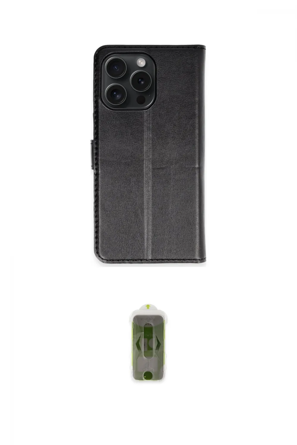 ieg™ iPhone 15 Pro Max Kılıf Siluet Işık Serisi - Siyah Joko Magic 5D Hayalet Cam