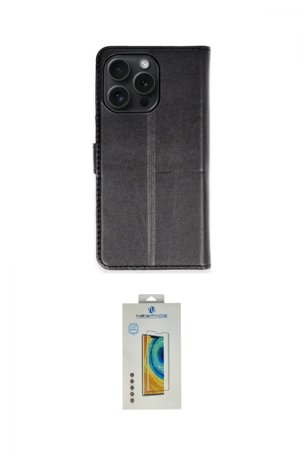 ieg™ iPhone 15 Pro Max Kılıf Siluet Işık Serisi - Siyah Polymer Nano Ekran Koruyucu