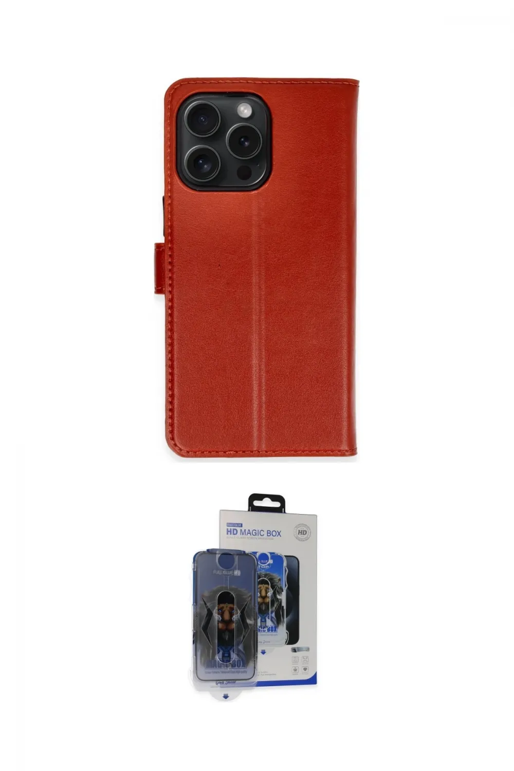 ieg™ iPhone 15 Pro Max Kılıf Siluet Işık Serisi - Siyah Vanessa Magic Cam