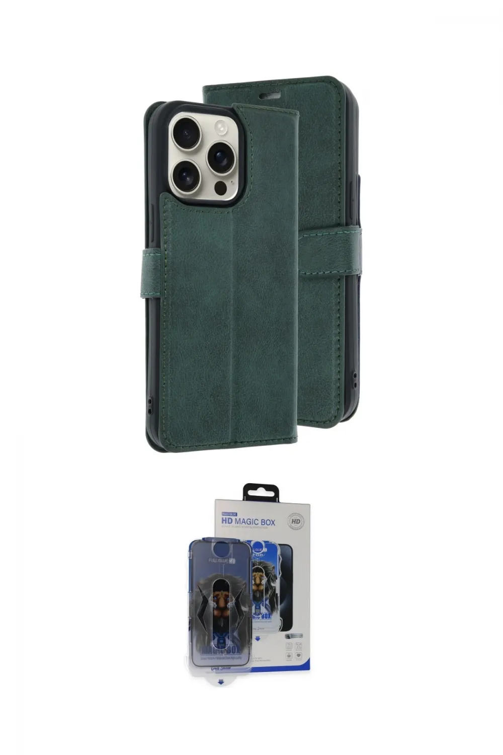 ieg™ iPhone 15 Pro Max Kılıf Siluet Işık Serisi - Siyah Vanessa Magic Cam