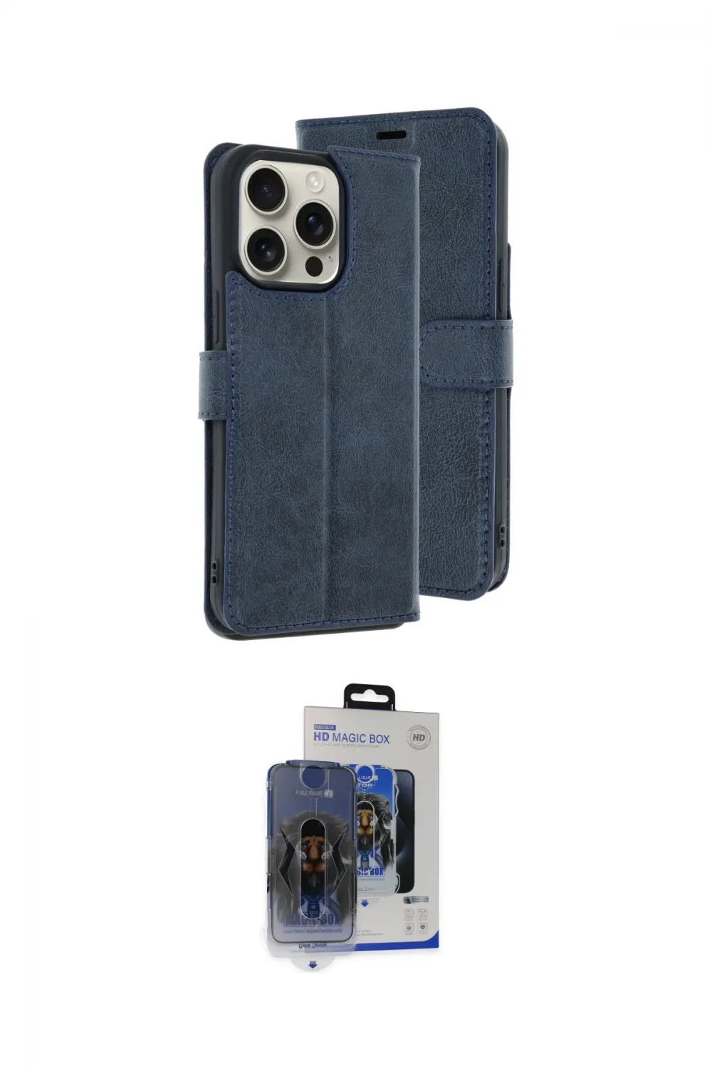 ieg™ iPhone 15 Pro Max Kılıf Siluet Işık Serisi - Siyah Vanessa Magic Cam