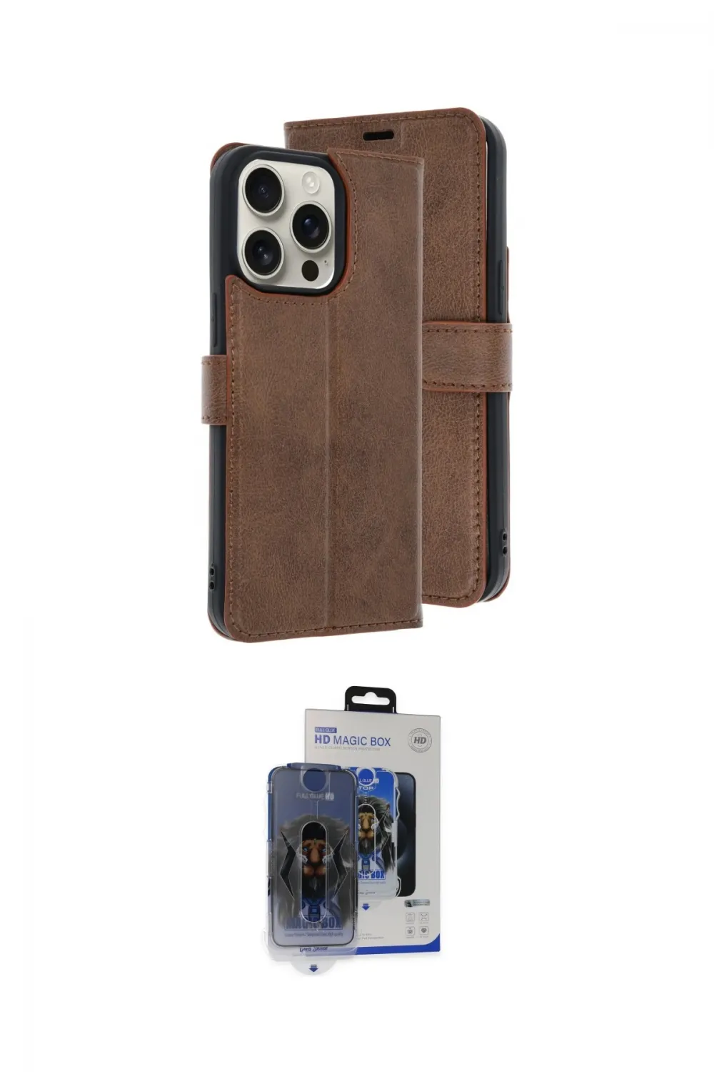ieg™ iPhone 15 Pro Max Kılıf Siluet Işık Serisi - Siyah Vanessa Magic Cam