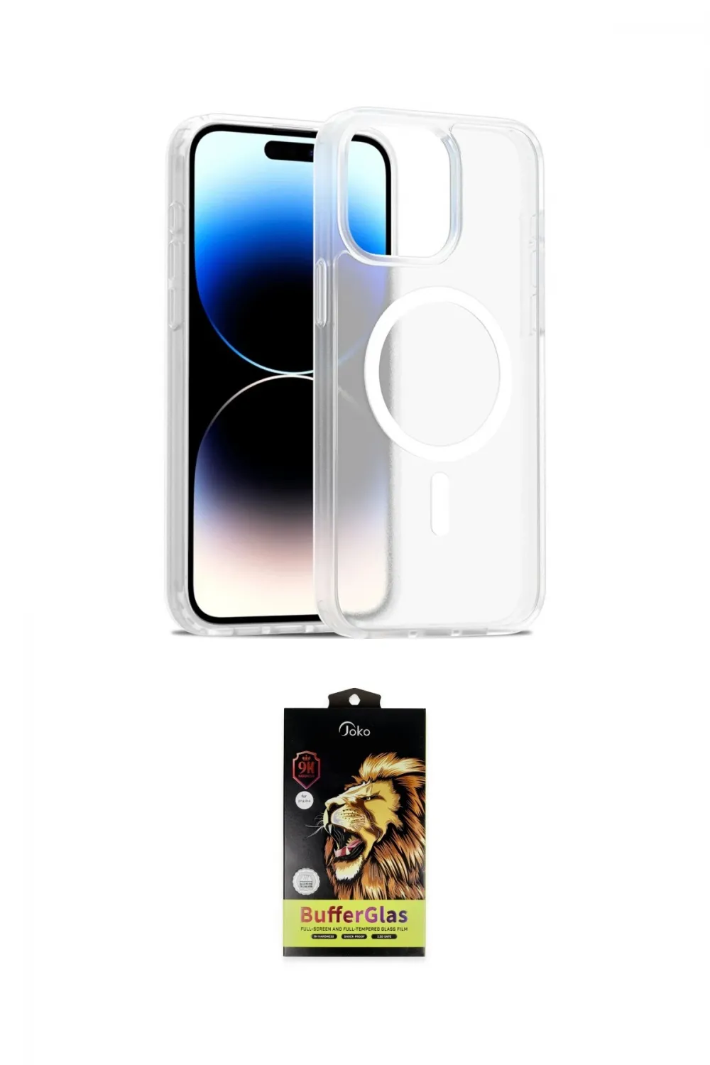 ieg™ iPhone 15 Pro Max Kılıf Siluet Minimal Prime - Siyah Buffer Cam Ekran Koruyucu