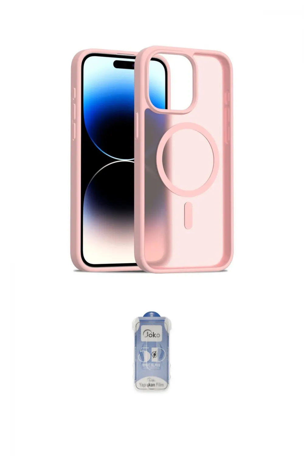 ieg™ iPhone 15 Pro Max Kılıf Siluet Minimal Prime - Siyah Joko Magic 5D Cam