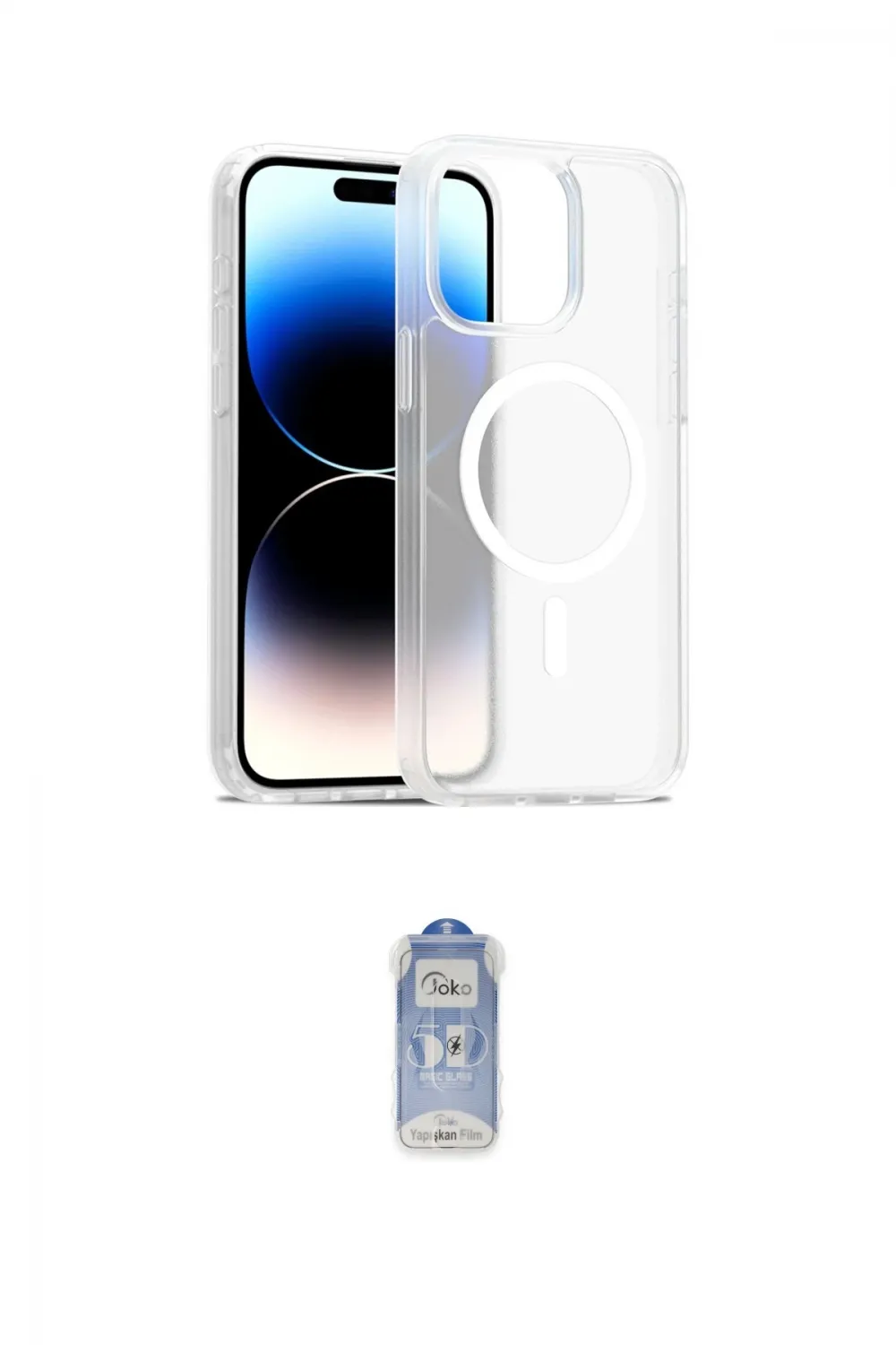ieg™ iPhone 15 Pro Max Kılıf Siluet Minimal Prime - Siyah Joko Magic 5D Cam