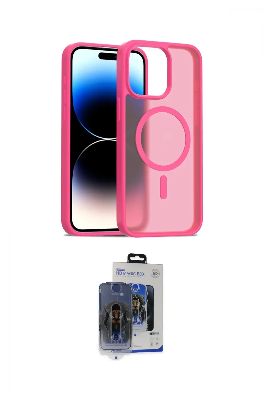ieg™ iPhone 15 Pro Max Kılıf Siluet Minimal Prime - Siyah Vanessa Magic Cam