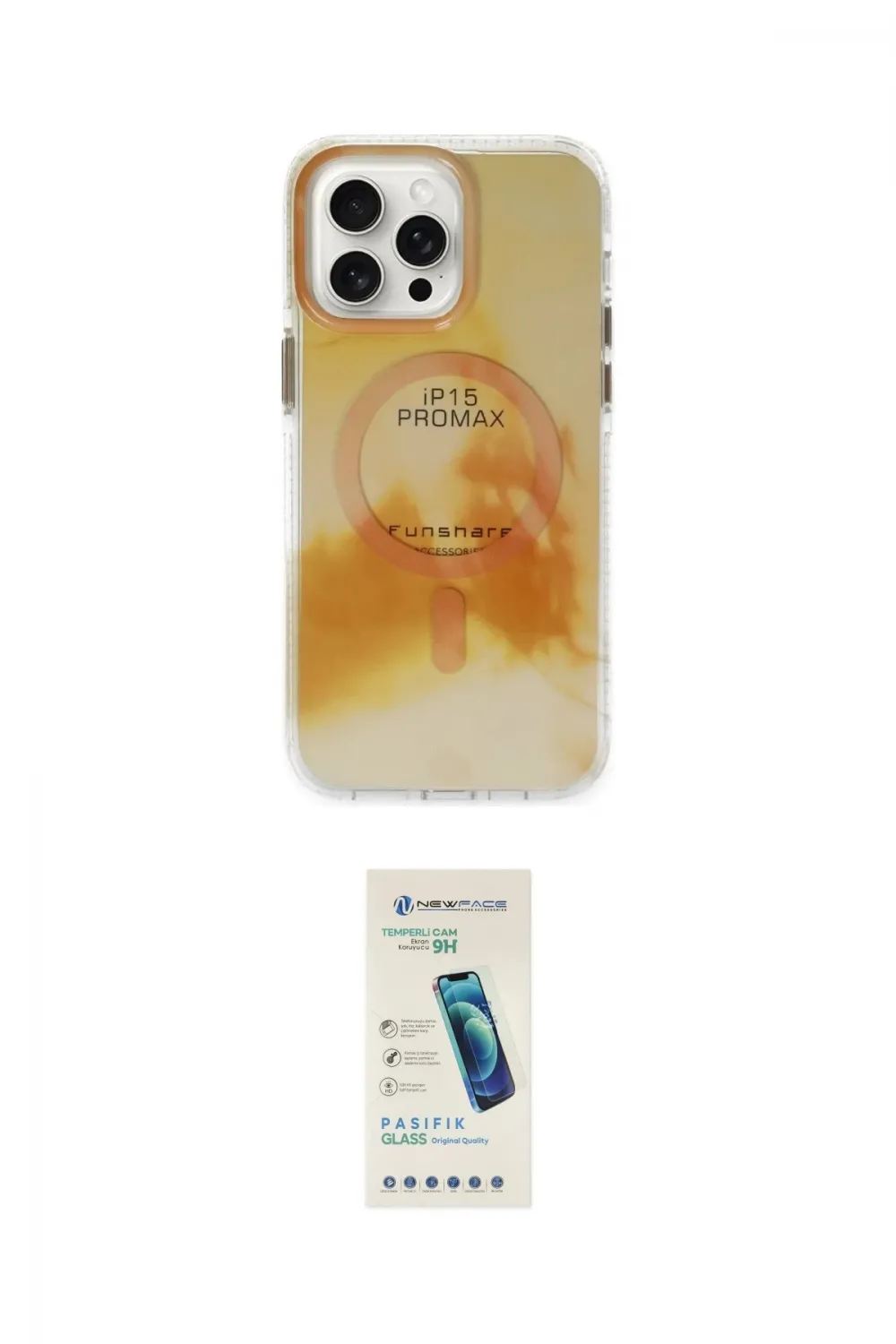 ieg™ iPhone 15 Pro Max Kılıf Ufuk Doku Prime - Şeffaf Pasifik Cam Ekran Koruyucu