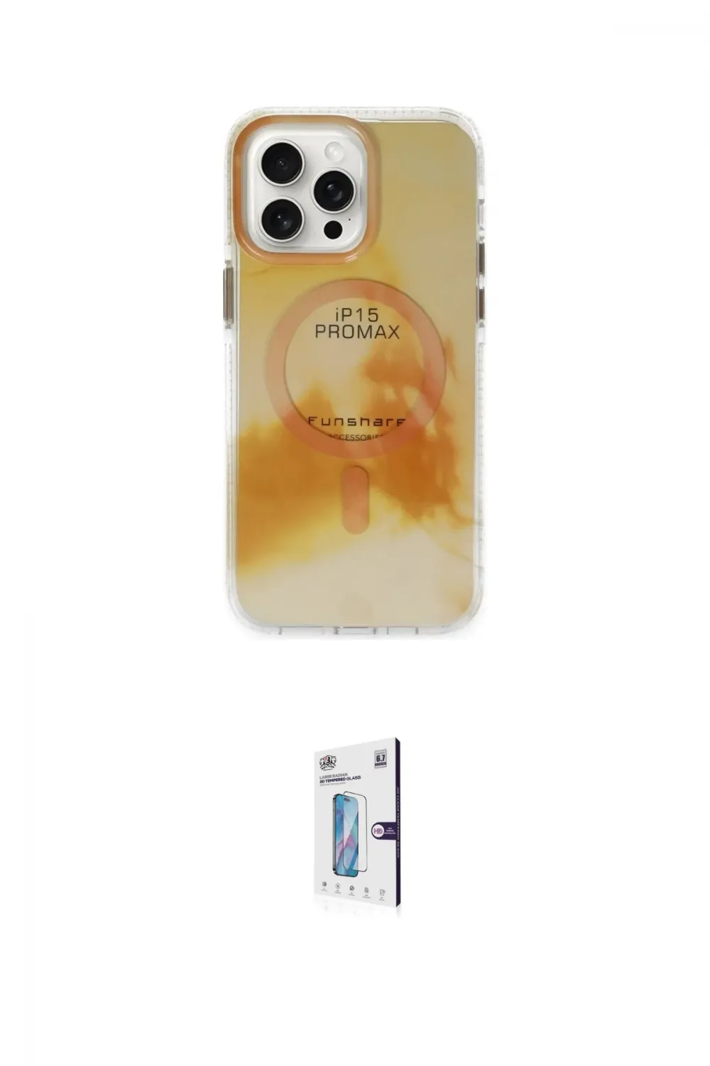 ieg™ iPhone 15 Pro Max Kılıf Ufuk Doku Prime - Siyah Bilvis 0.18mm Plus Cam Ekran Koruyucu