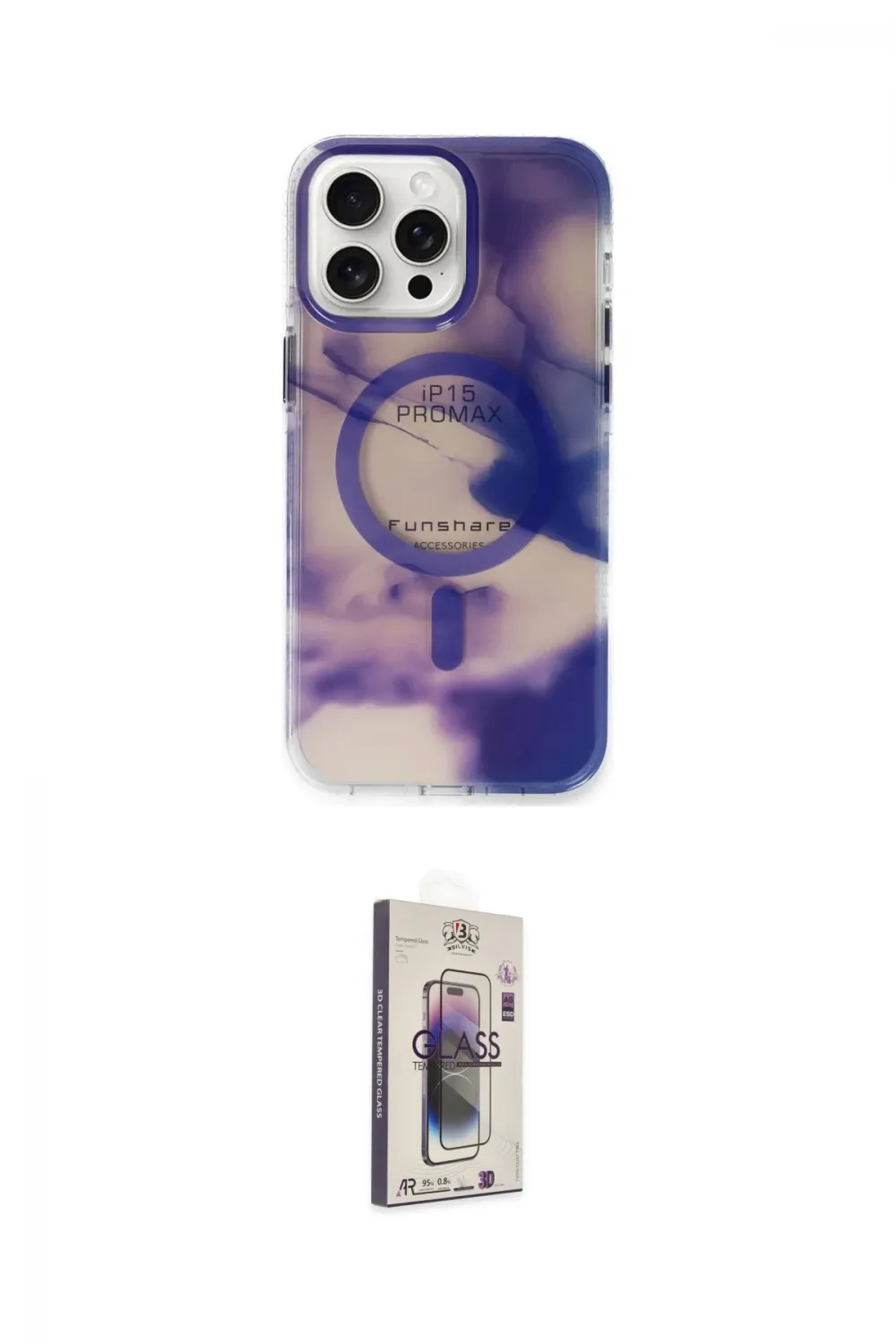 ieg™ iPhone 15 Pro Max Kılıf Ufuk Doku Prime - Siyah Bilvis 3D Cam Ekran Koruyucu