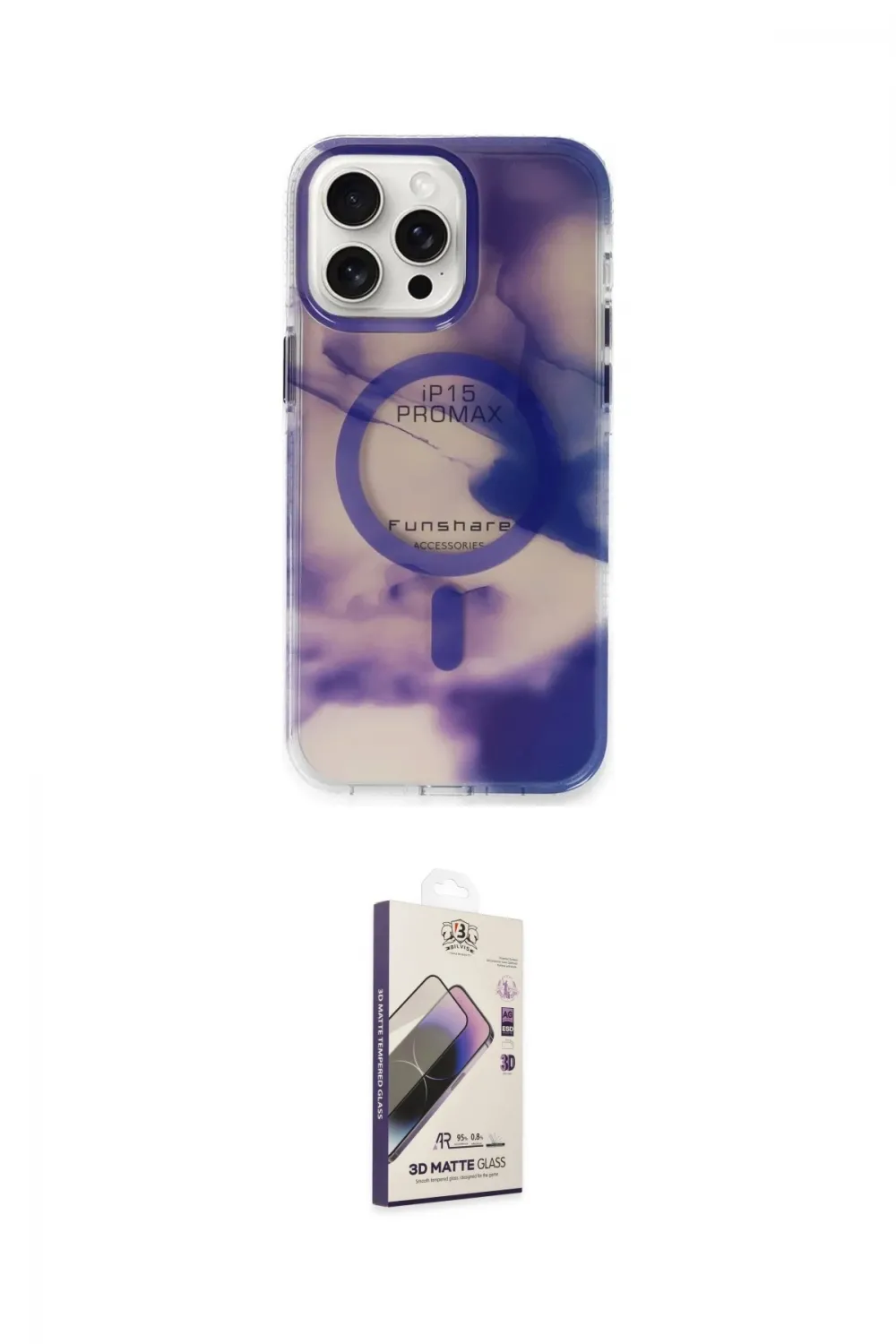 ieg™ iPhone 15 Pro Max Kılıf Ufuk Doku Prime - Siyah Bilvis 3D Mat Cam Ekran Koruyucu
