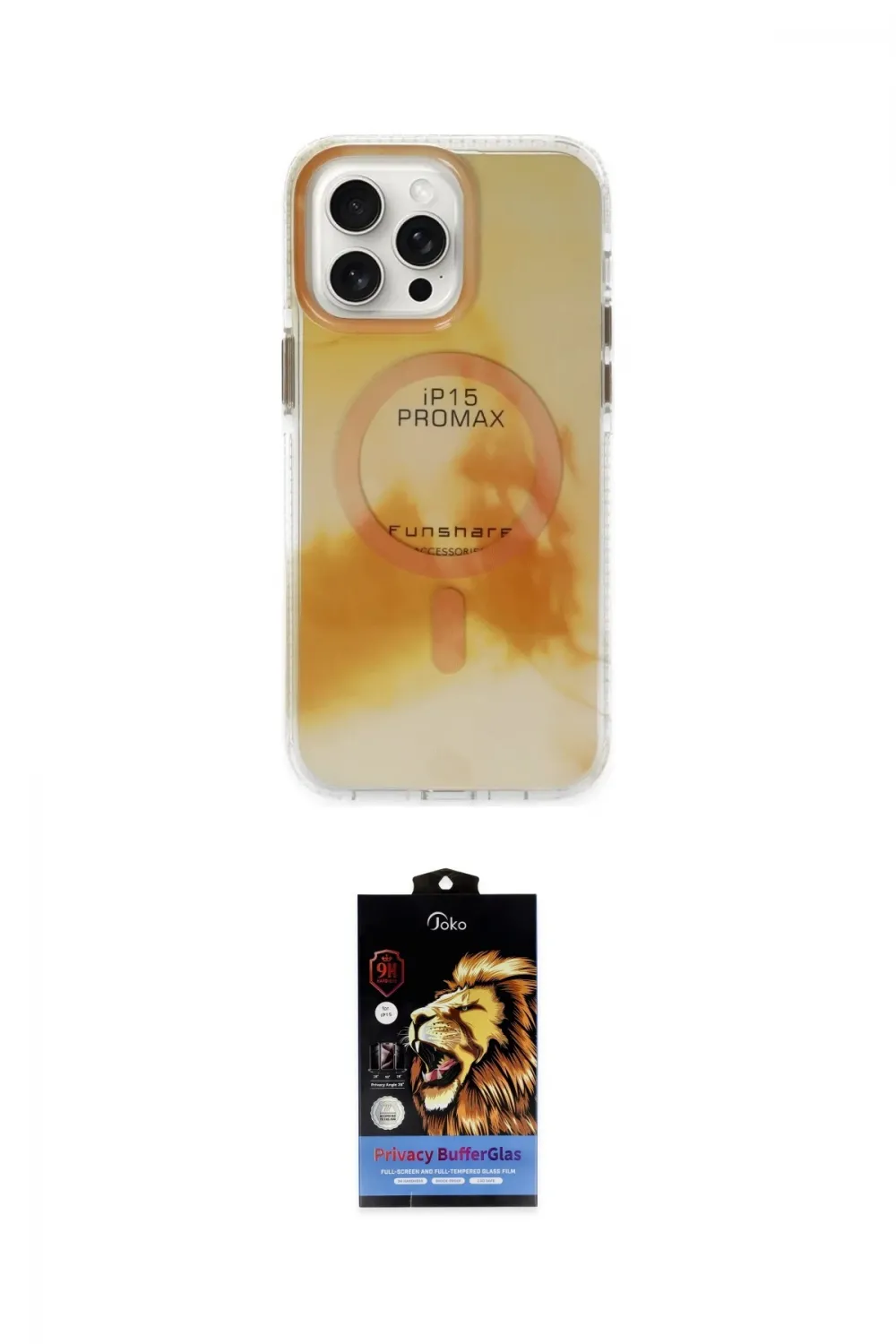 ieg™ iPhone 15 Pro Max Kılıf Ufuk Doku Prime - Siyah Buffer Hayalet Cam Ekran Koruyucu