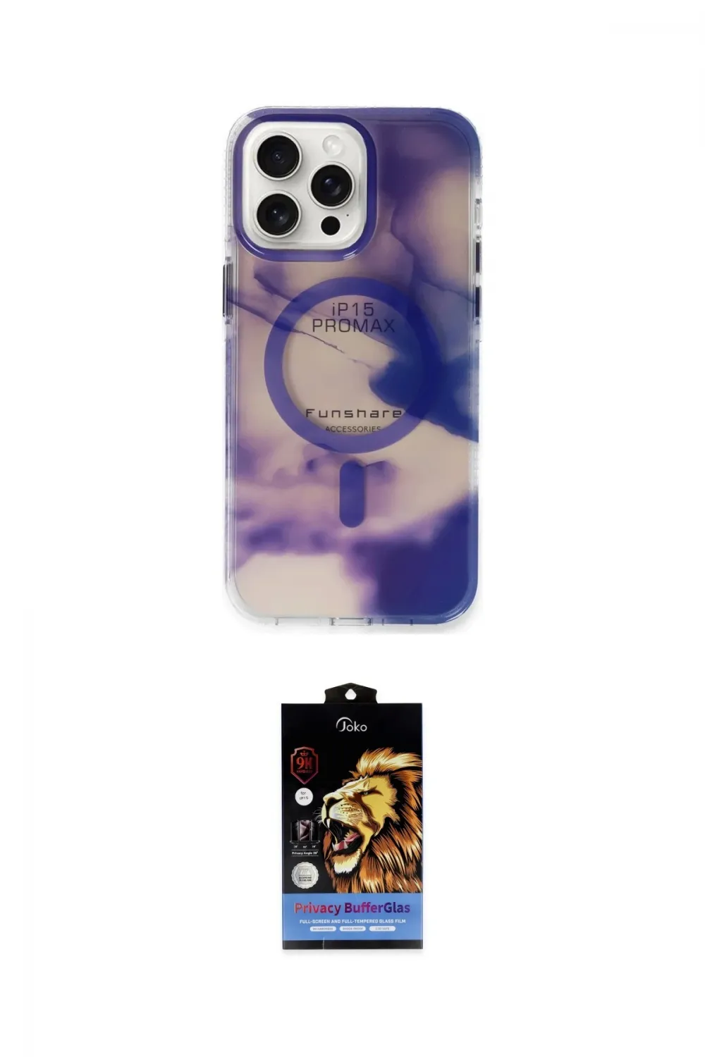 ieg™ iPhone 15 Pro Max Kılıf Ufuk Doku Prime - Siyah Buffer Hayalet Cam Ekran Koruyucu