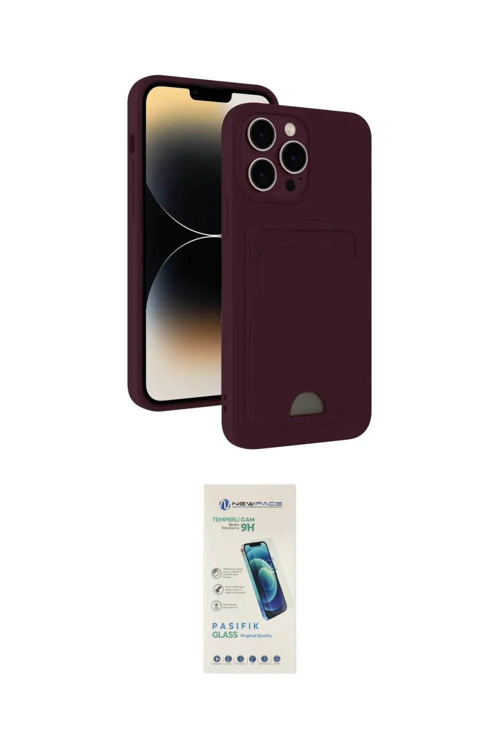 ieg™ iPhone 15 Pro Max Kılıf Vadi Çizgi Prime - Şeffaf Pasifik Cam Ekran Koruyucu