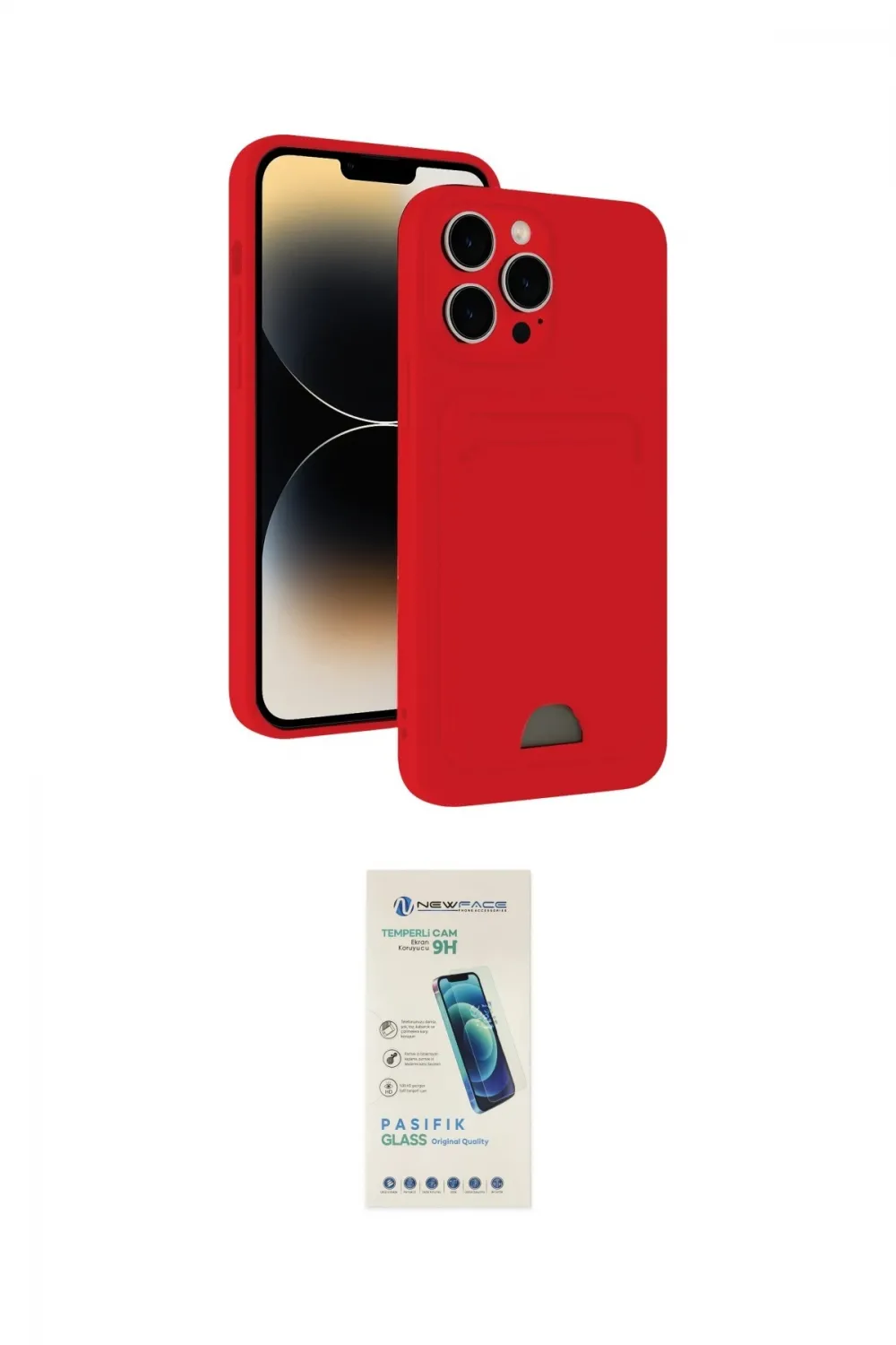 ieg™ iPhone 15 Pro Max Kılıf Vadi Çizgi Prime - Şeffaf Pasifik Cam Ekran Koruyucu