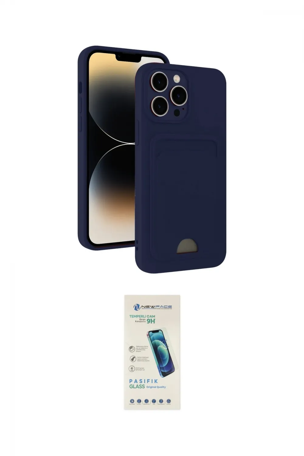 ieg™ iPhone 15 Pro Max Kılıf Vadi Çizgi Prime - Şeffaf Pasifik Cam Ekran Koruyucu
