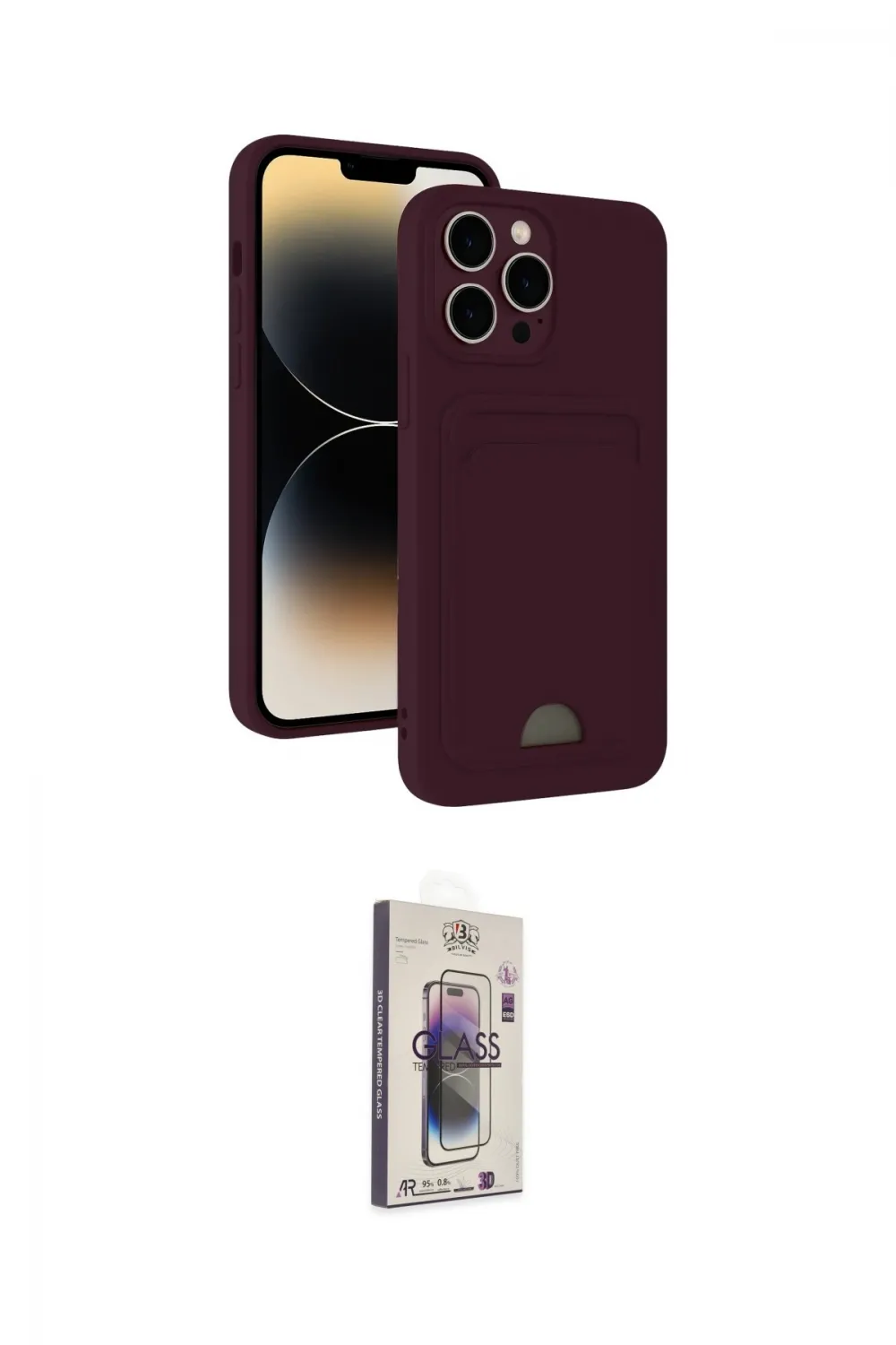 ieg™ iPhone 15 Pro Max Kılıf Vadi Çizgi Prime - Siyah Bilvis 3D Cam Ekran Koruyucu