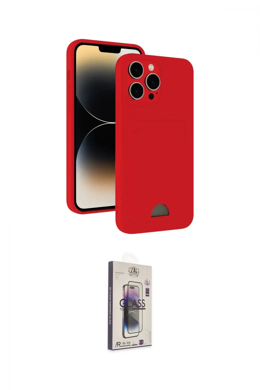 ieg™ iPhone 15 Pro Max Kılıf Vadi Çizgi Prime - Siyah Bilvis 3D Cam Ekran Koruyucu
