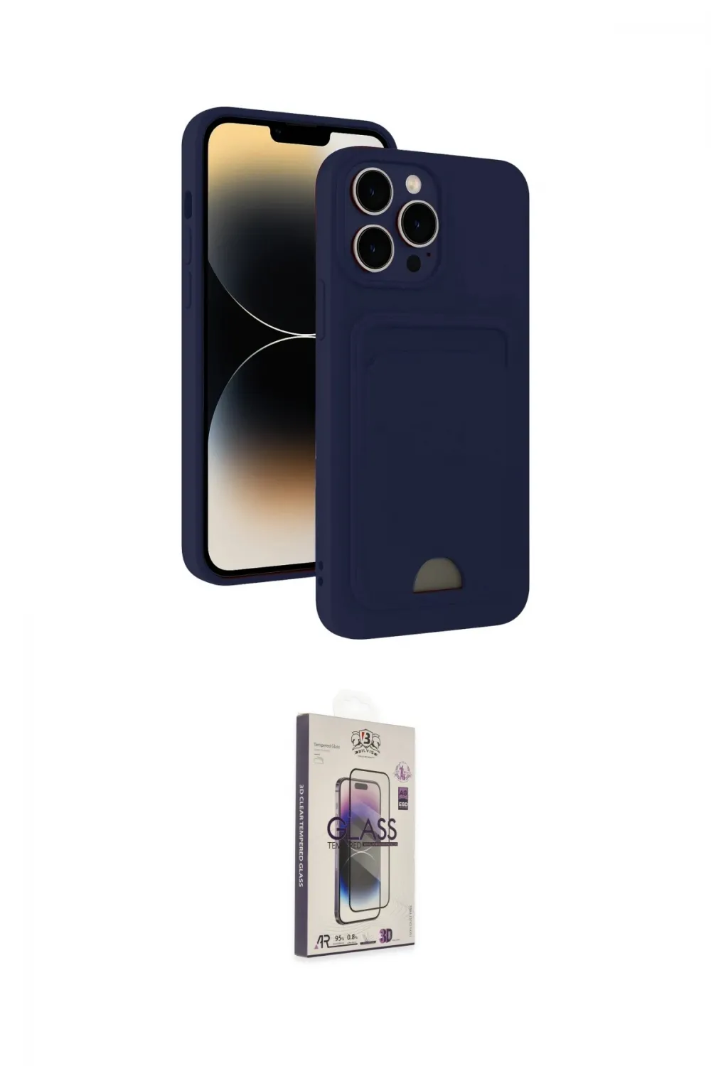 ieg™ iPhone 15 Pro Max Kılıf Vadi Çizgi Prime - Siyah Bilvis 3D Cam Ekran Koruyucu