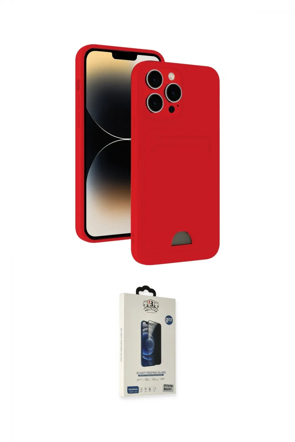 ieg™ iPhone 15 Pro Max Kılıf Vadi Çizgi Prime - Siyah Bilvis Hayalet Cam Ekran Koruyucu