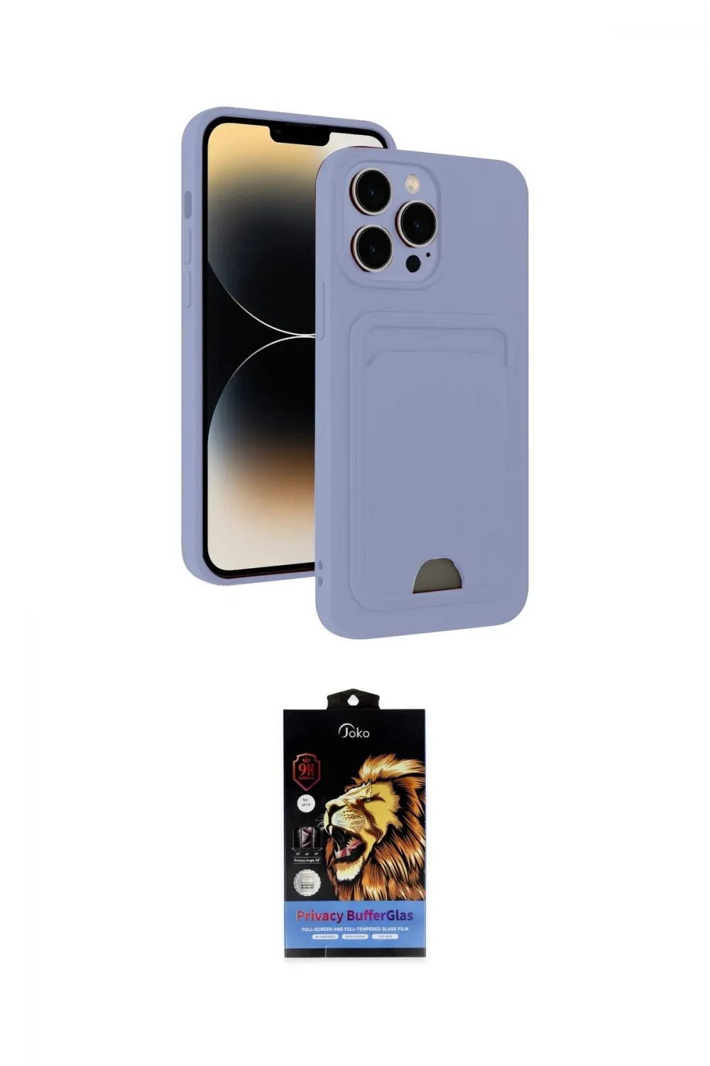 ieg™ iPhone 15 Pro Max Kılıf Vadi Çizgi Prime - Siyah Buffer Hayalet Cam Ekran Koruyucu