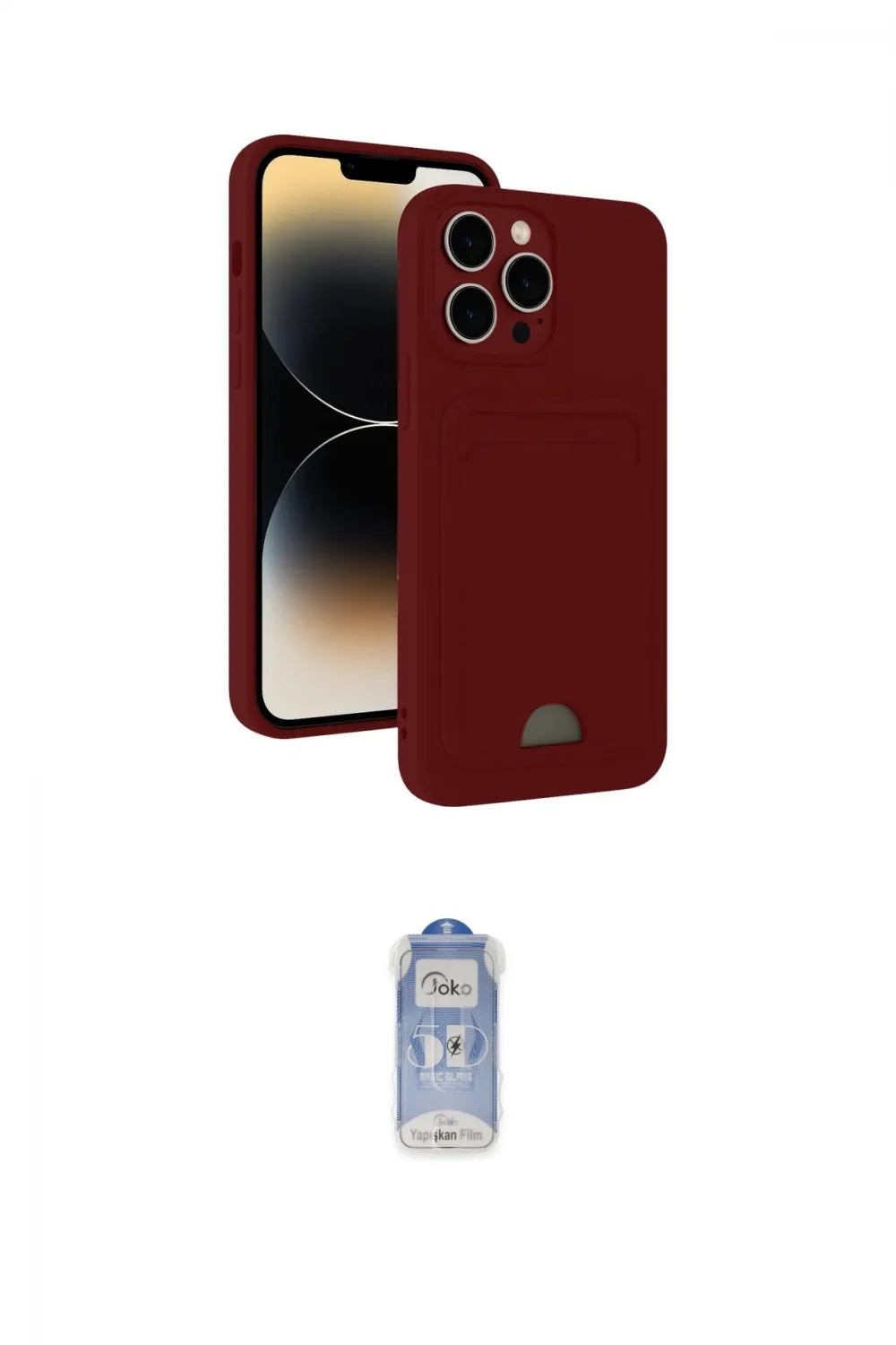 ieg™ iPhone 15 Pro Max Kılıf Vadi Çizgi Prime - Siyah Joko Magic 5D Cam
