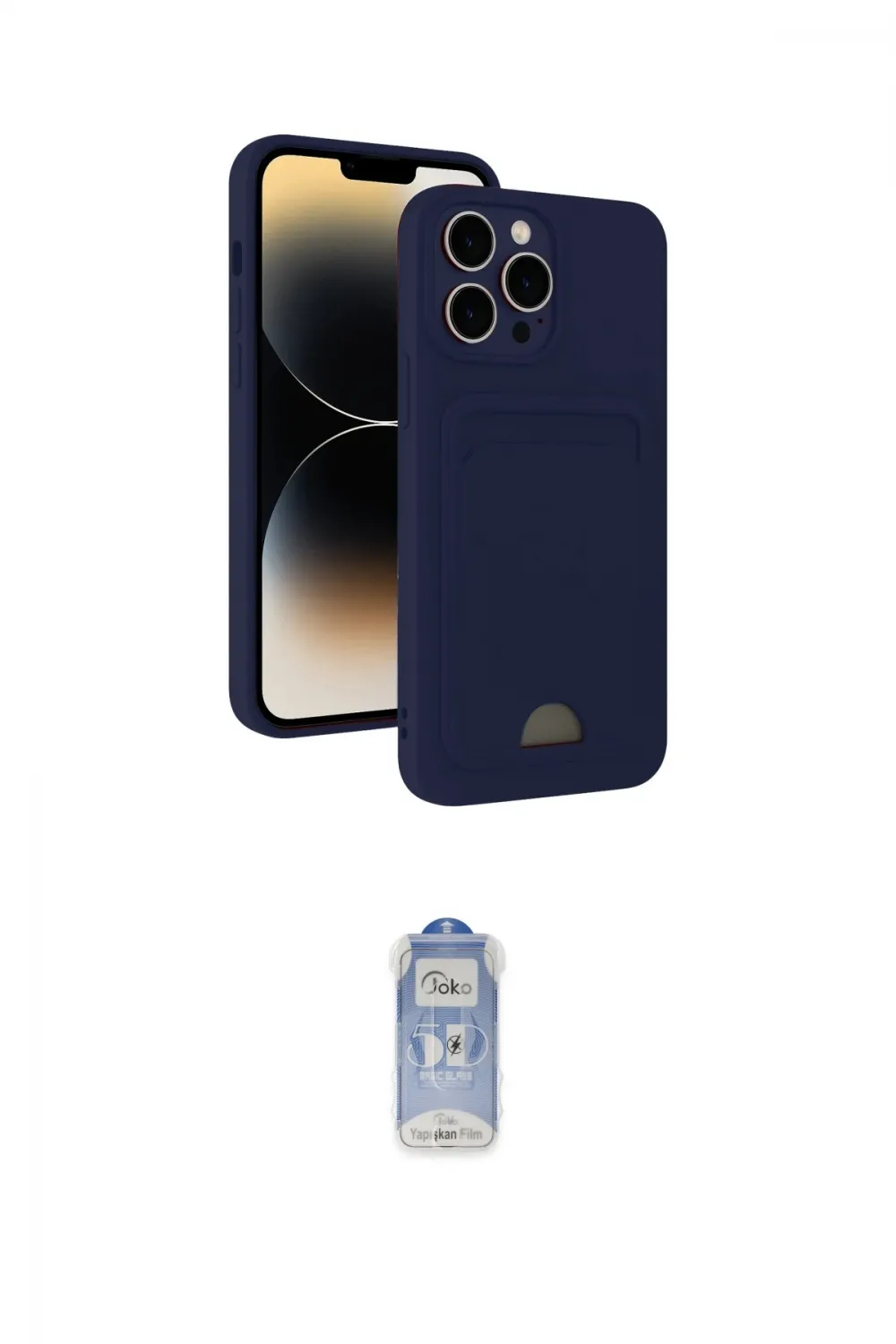 ieg™ iPhone 15 Pro Max Kılıf Vadi Çizgi Prime - Siyah Joko Magic 5D Cam