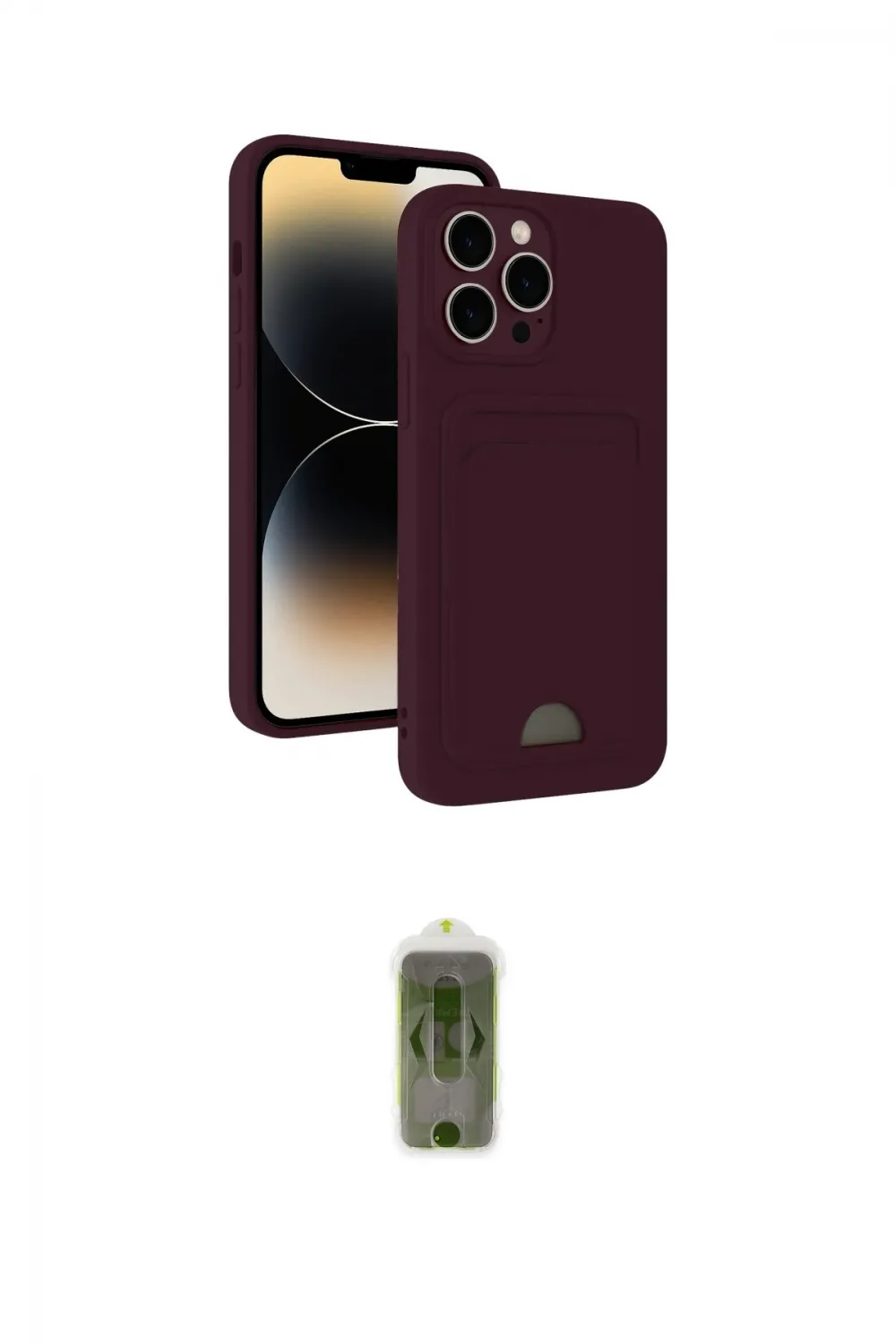 ieg™ iPhone 15 Pro Max Kılıf Vadi Çizgi Prime - Siyah Joko Magic 5D Hayalet Cam