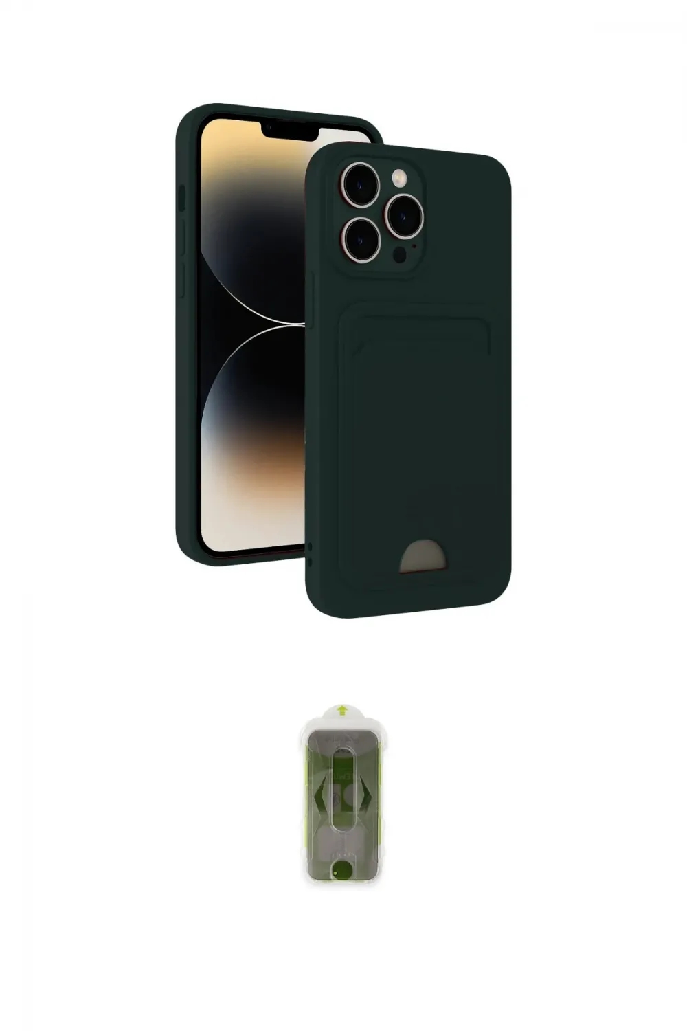 ieg™ iPhone 15 Pro Max Kılıf Vadi Çizgi Prime - Siyah Joko Magic 5D Hayalet Cam