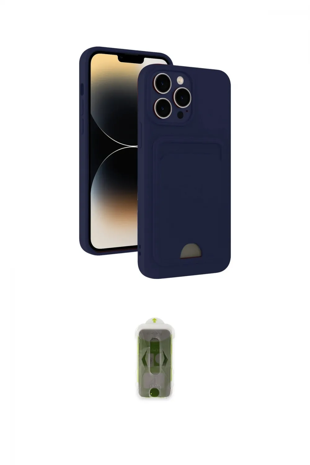 ieg™ iPhone 15 Pro Max Kılıf Vadi Çizgi Prime - Siyah Joko Magic 5D Hayalet Cam