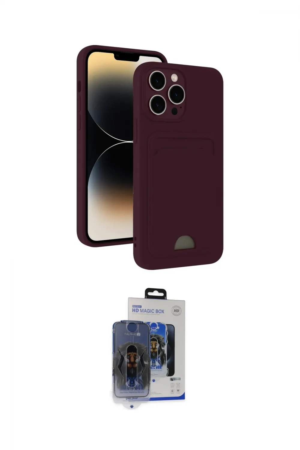 ieg™ iPhone 15 Pro Max Kılıf Vadi Çizgi Prime - Siyah Vanessa Magic Cam