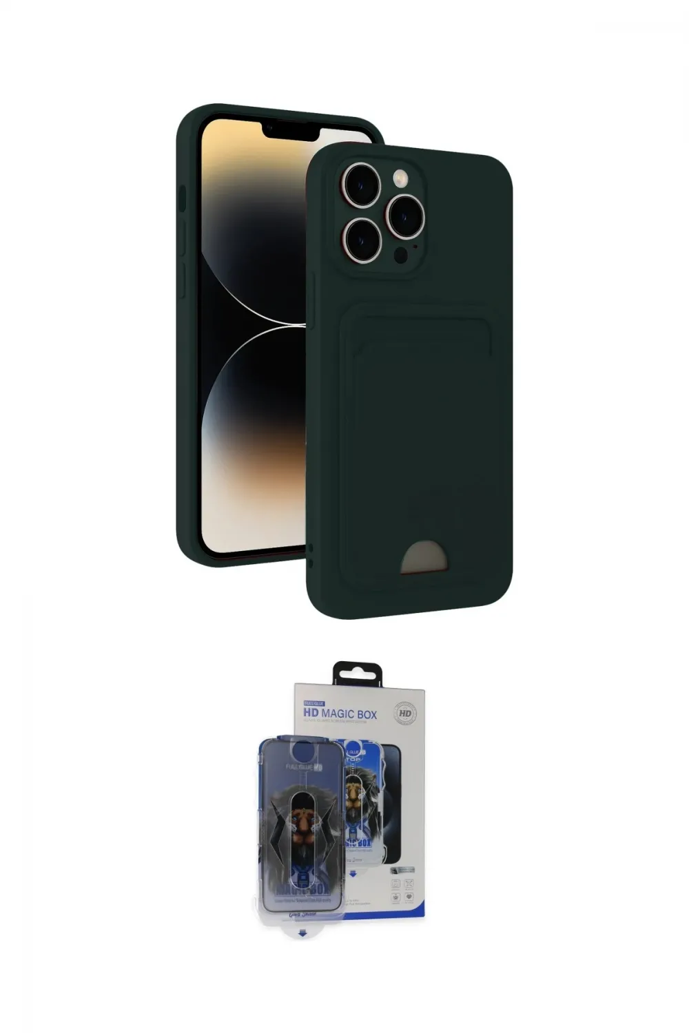 ieg™ iPhone 15 Pro Max Kılıf Vadi Çizgi Prime - Siyah Vanessa Magic Cam