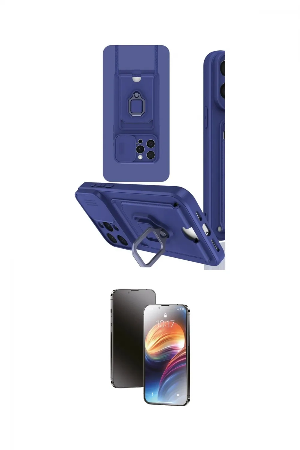 ieg™ iPhone 15 Pro Max Kılıf Vadi Form Prime - Siyah 3D Antistatik Mat Seramik Nano Ekran Koruyucu