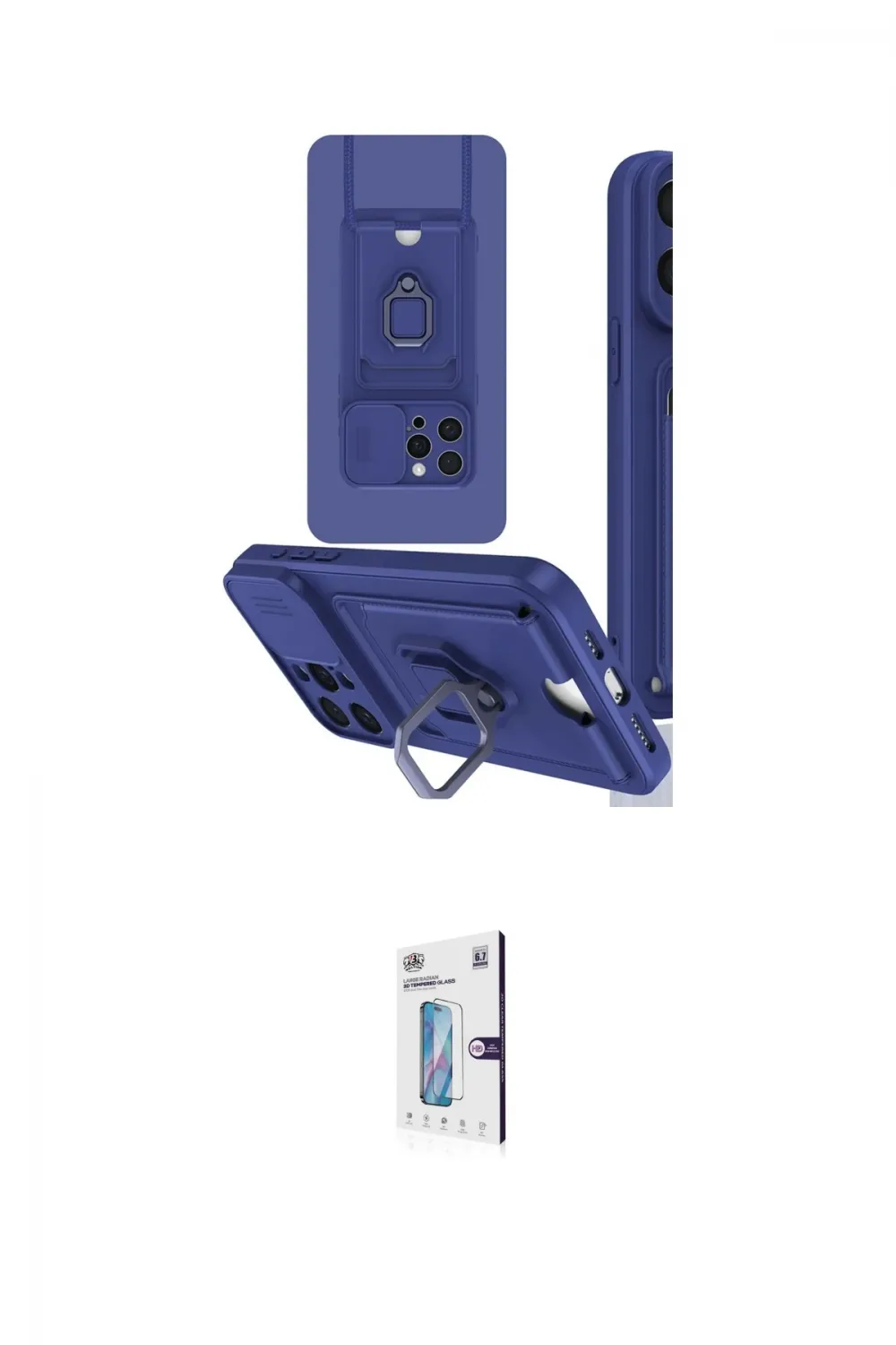ieg™ iPhone 15 Pro Max Kılıf Vadi Form Prime - Siyah Bilvis 0.18mm Plus Cam Ekran Koruyucu