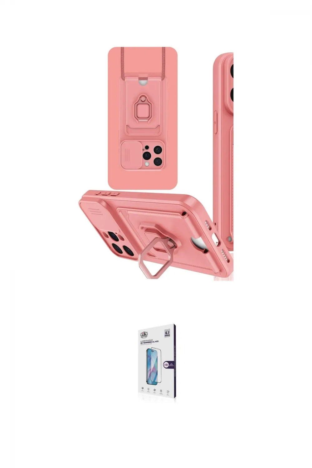 ieg™ iPhone 15 Pro Max Kılıf Vadi Form Prime - Siyah Bilvis 0.18mm Plus Cam Ekran Koruyucu