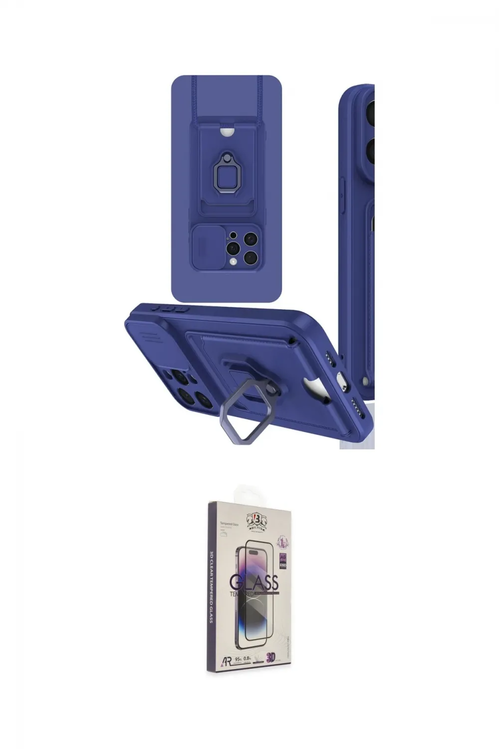 ieg™ iPhone 15 Pro Max Kılıf Vadi Form Prime - Siyah Bilvis 3D Cam Ekran Koruyucu