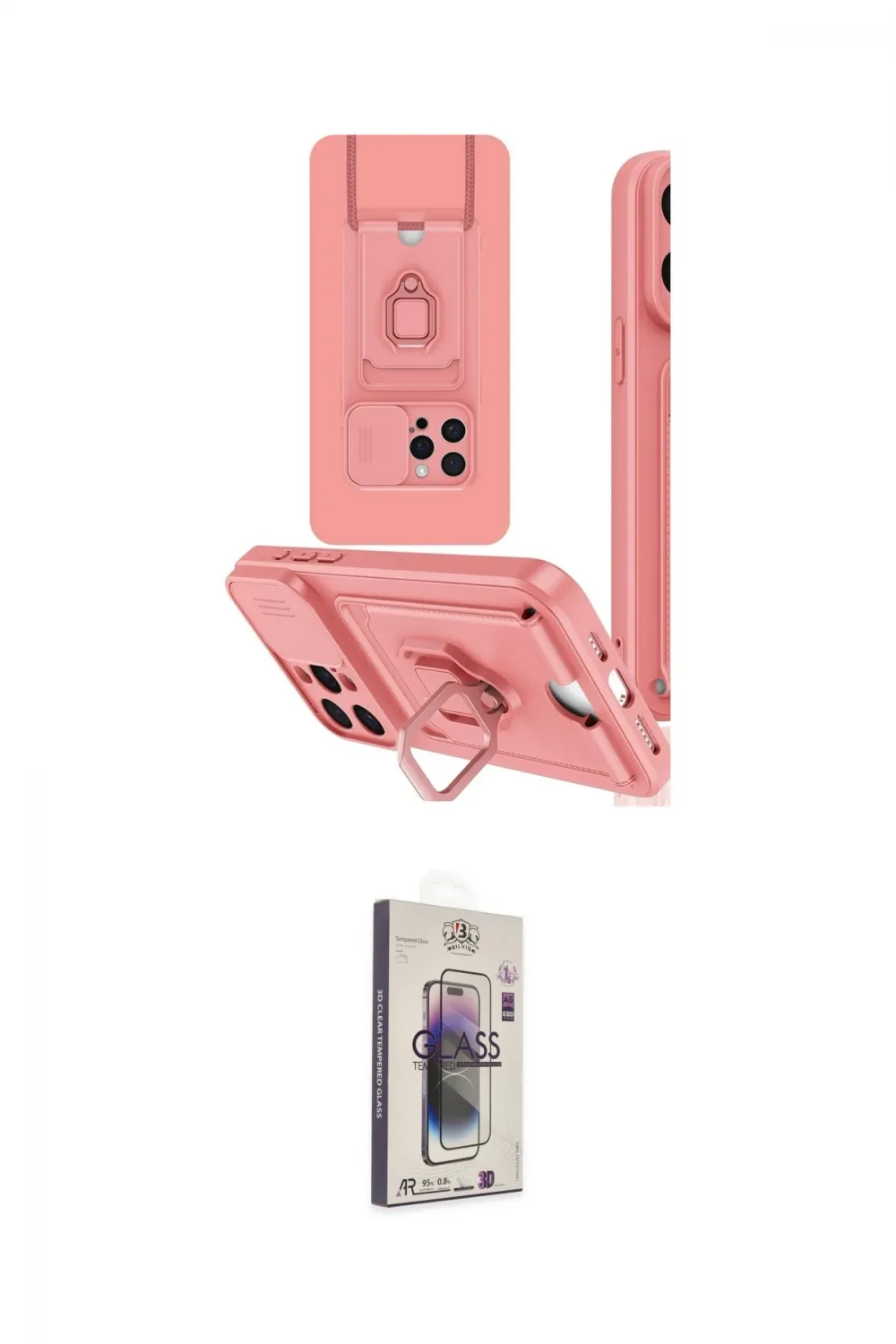 ieg™ iPhone 15 Pro Max Kılıf Vadi Form Prime - Siyah Bilvis 3D Cam Ekran Koruyucu